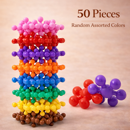 50–190 Piece Rotatable Snowflake Building Blocks – Creative DIY Educational Toy for Children