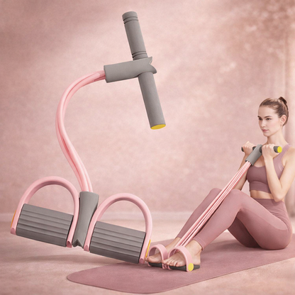 4-Tube Resistance Band Pedal Puller for Full-Body Fitness Training