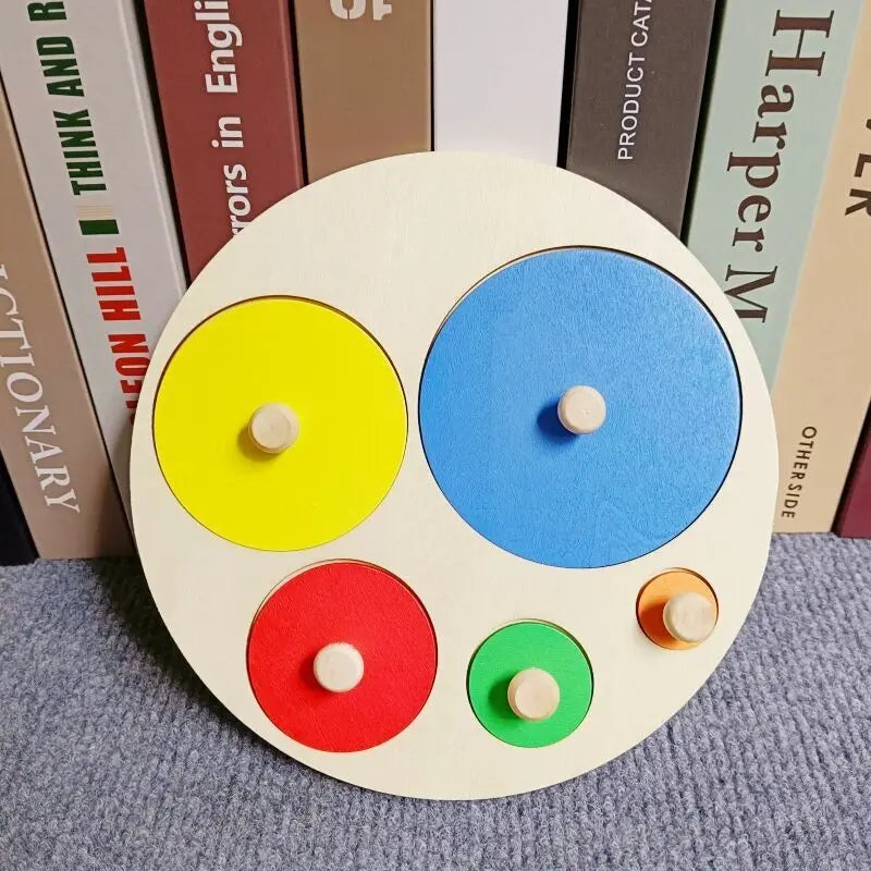 Montessori Wooden Shape Matching & Building Blocks Toy for Kids