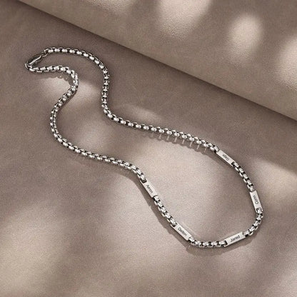 Personalized Name Bar Necklace for Men (1–5 Names)