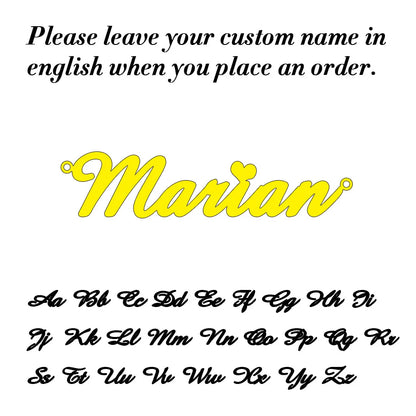 Personalized Cursive Name Necklace – Stainless Steel Pendant Chain