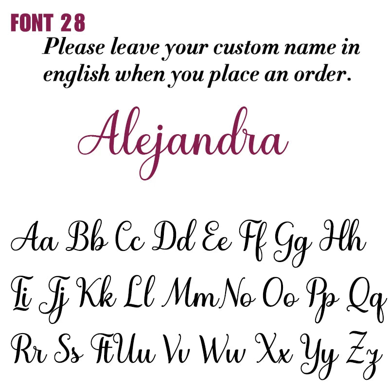 Personalized Cursive Name Necklace – Stainless Steel Pendant Chain