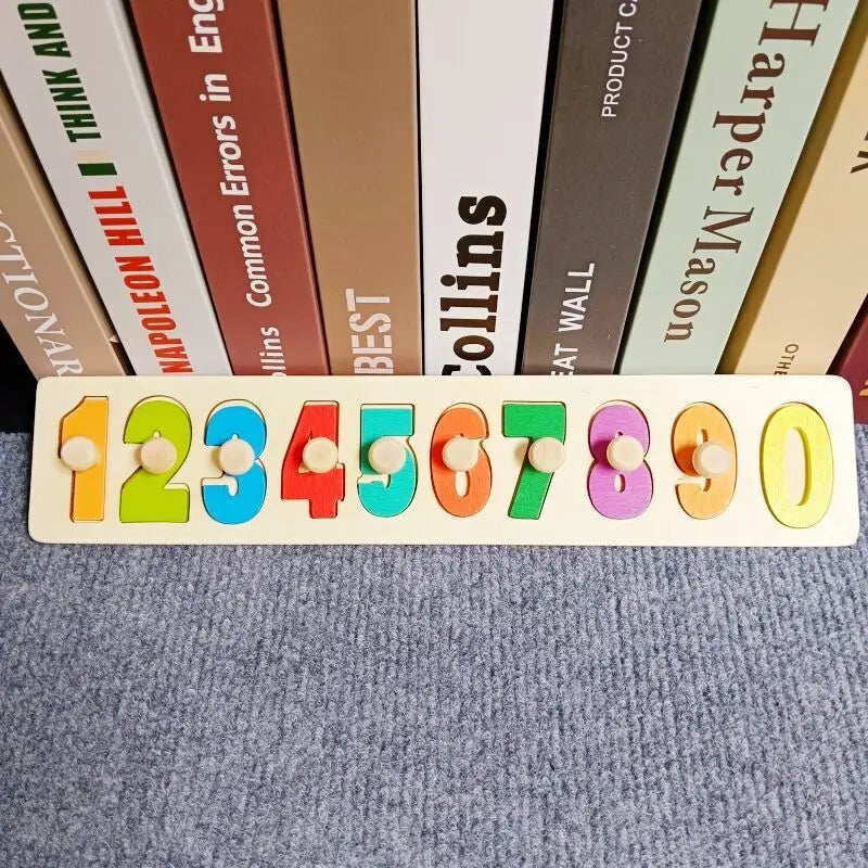 Montessori Wooden Shape Matching & Building Blocks Toy for Kids
