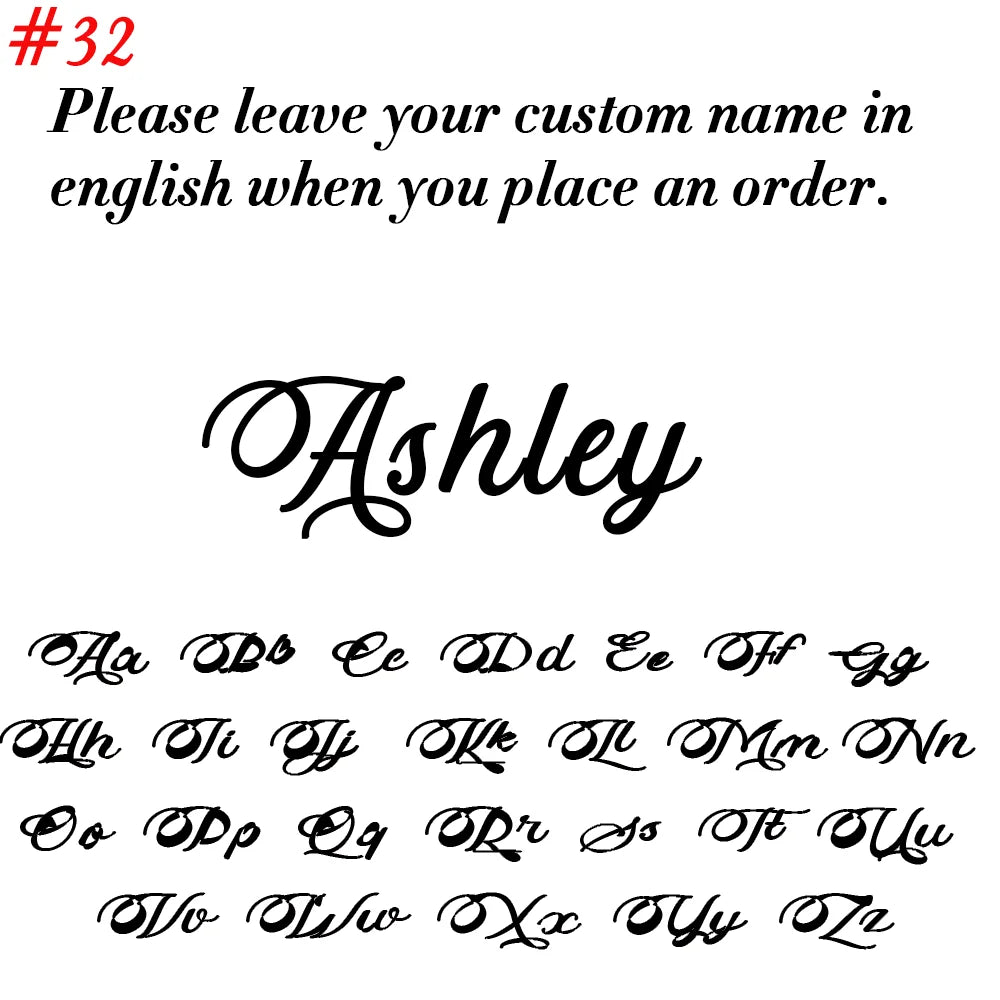 Personalized Cursive Name Necklace – Stainless Steel Pendant Chain