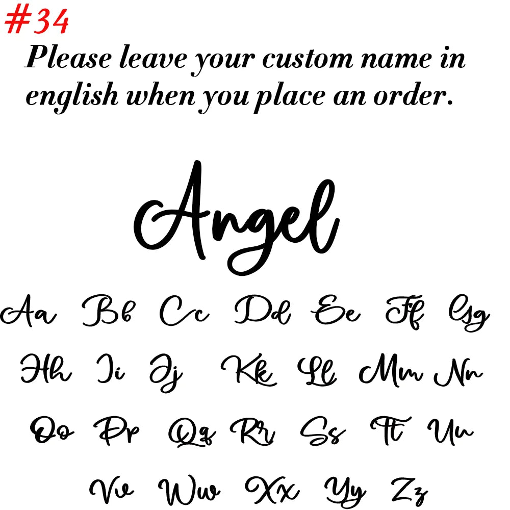 Personalized Cursive Name Necklace – Stainless Steel Pendant Chain