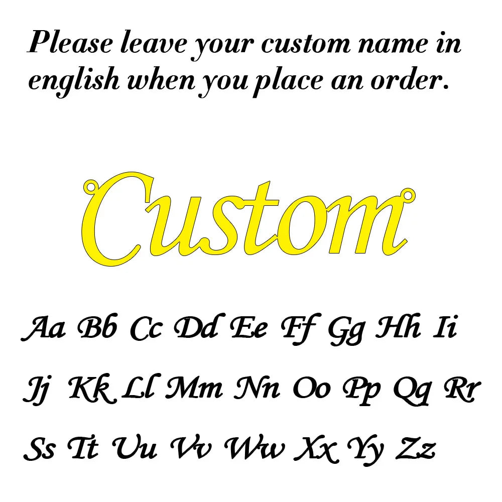 Personalized Cursive Name Necklace – Stainless Steel Pendant Chain