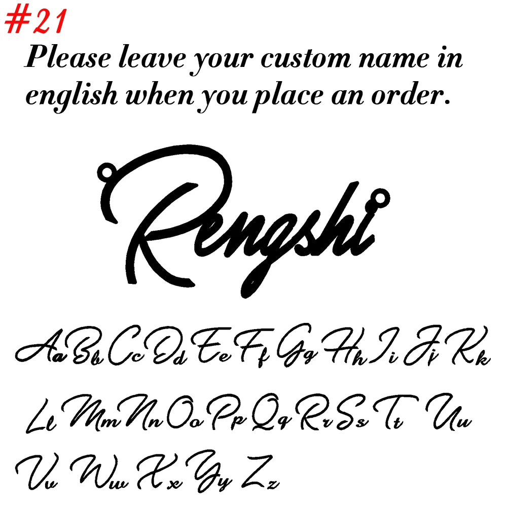 Personalized Cursive Name Necklace – Stainless Steel Pendant Chain
