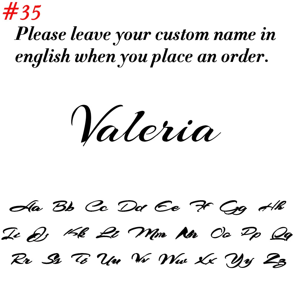 Personalized Cursive Name Necklace – Stainless Steel Pendant Chain