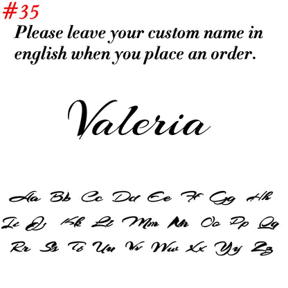 Personalized Cursive Name Necklace – Stainless Steel Pendant Chain