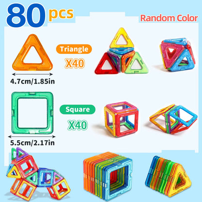 Magnetic Building Blocks DIY Magnets Toys Medium Size STEM Toys Construction Toys Learning Educational Magnet Toys