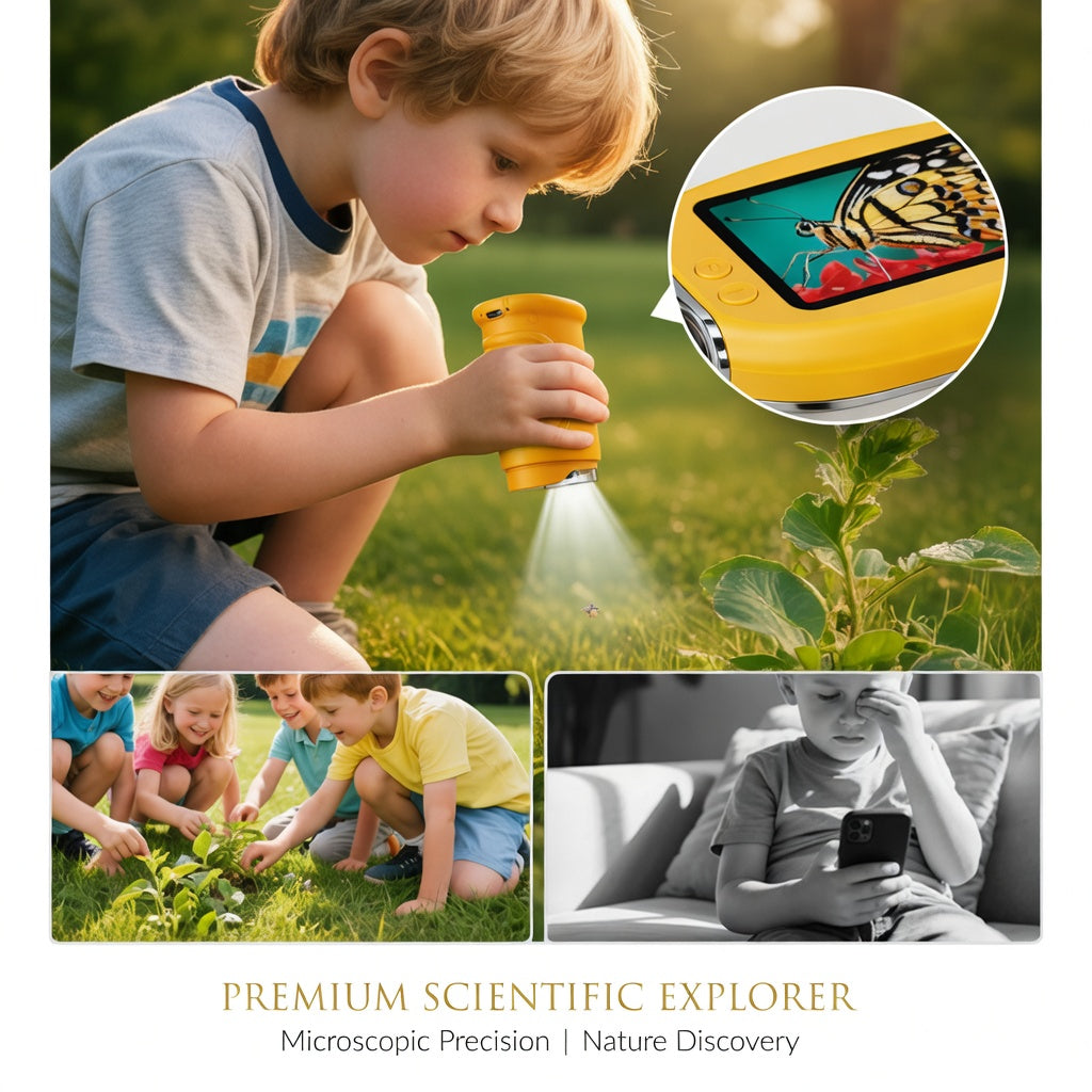 Wonder Quest 4K Microscope Magnifier with Light
